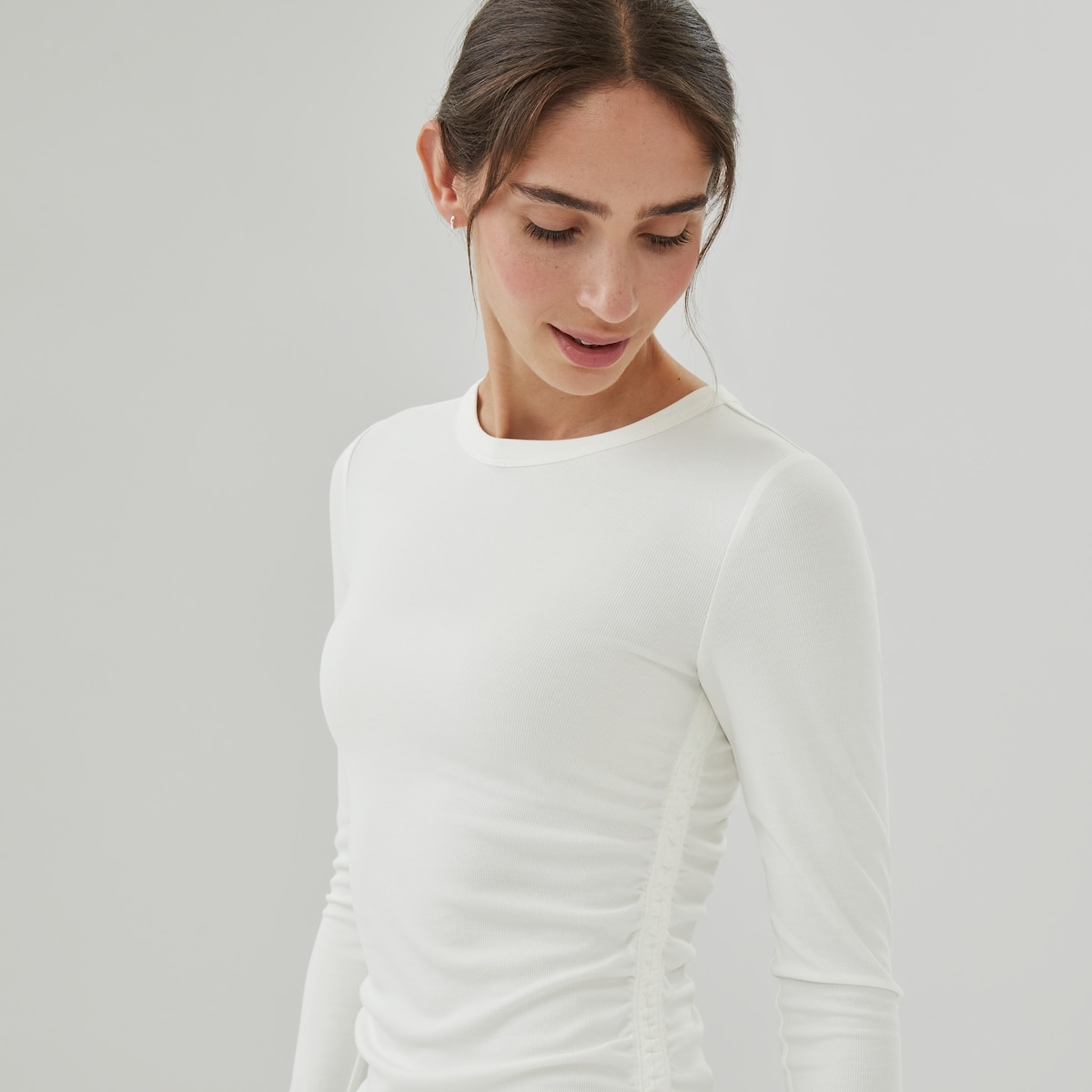 Ribbed Long Sleeve - Cream