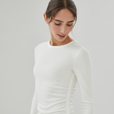 SoftWash Ribbed Long Sleeve - Cream