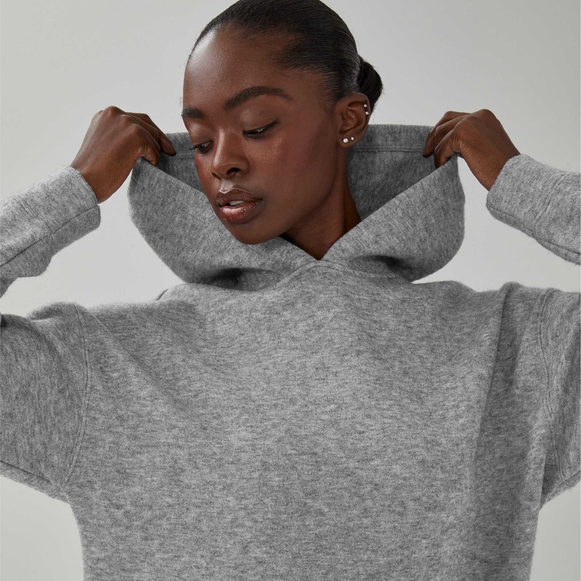 Hooded Mini Dress in Charcoal from Joe Fresh