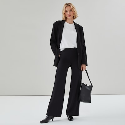 Wide Leg Ponte Pant - JF Black