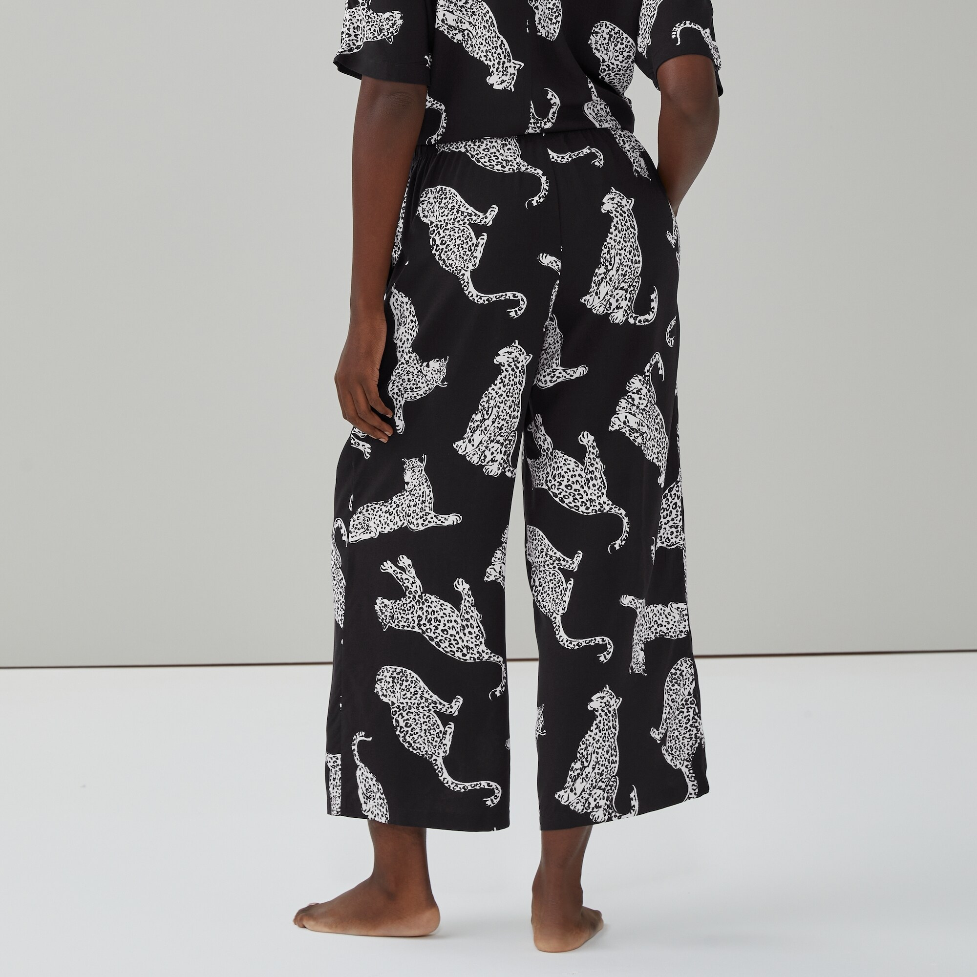 Printed Cropped Sleep Pant