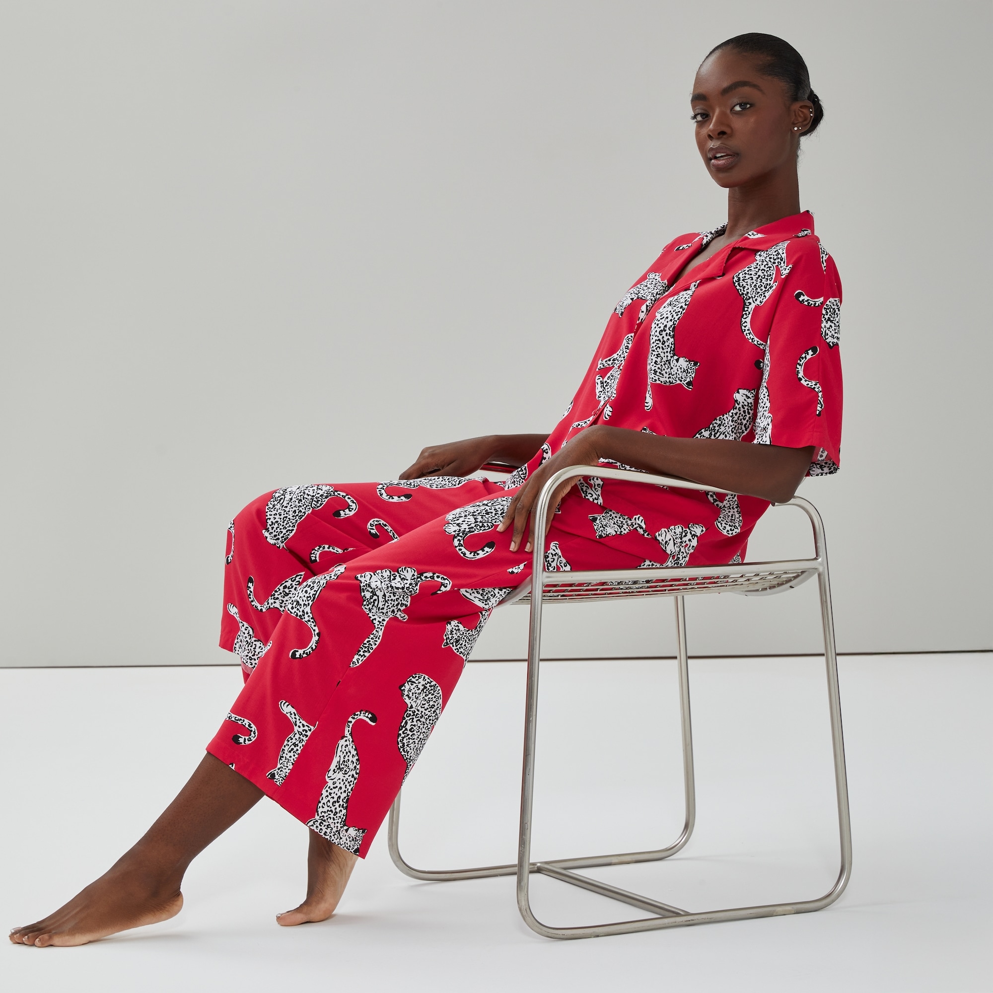 Printed Cropped Sleep Pant