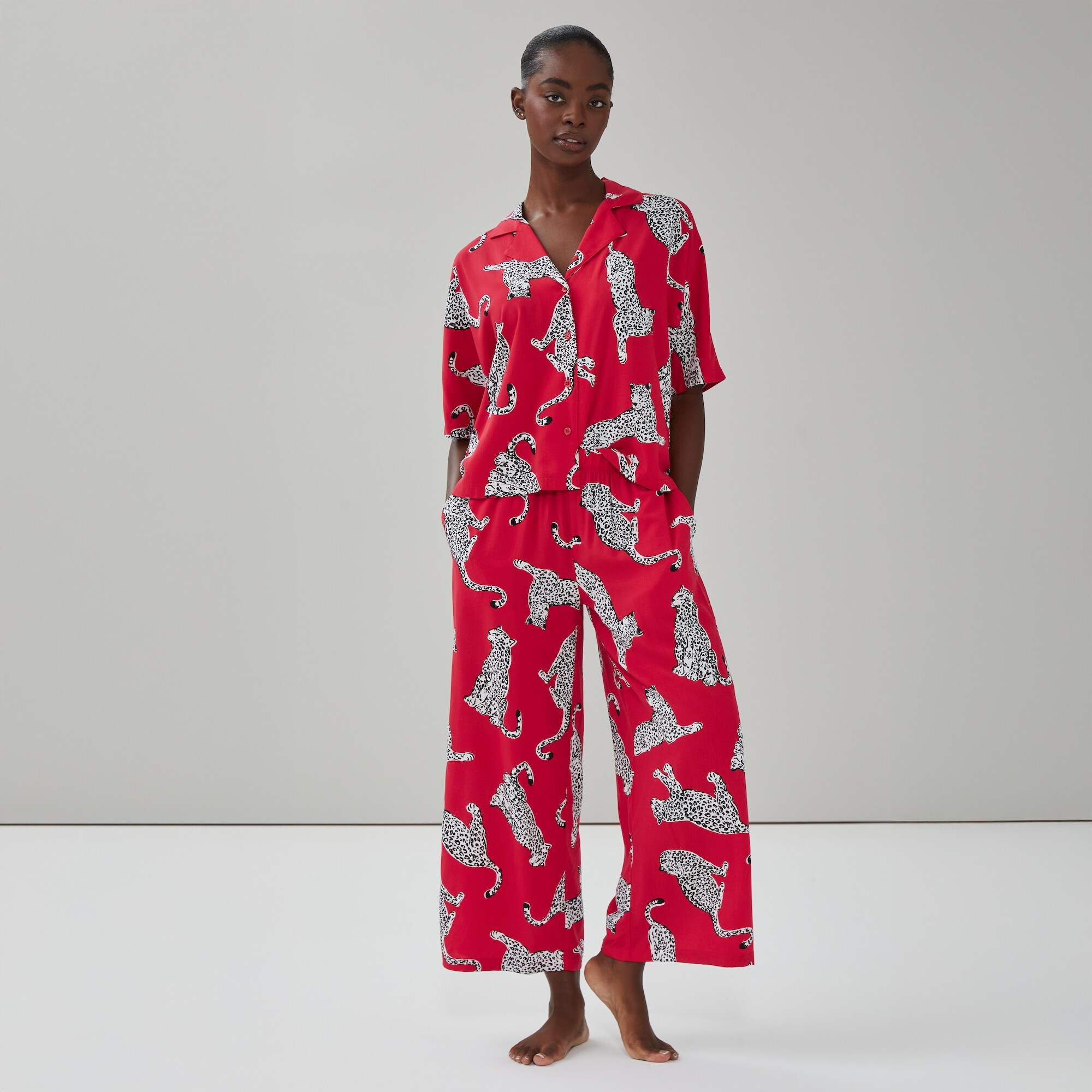Printed Cropped Sleep Pant