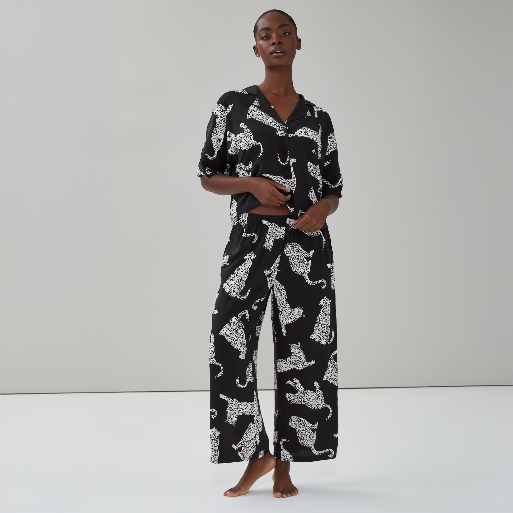 Printed Cropped Sleep Pant