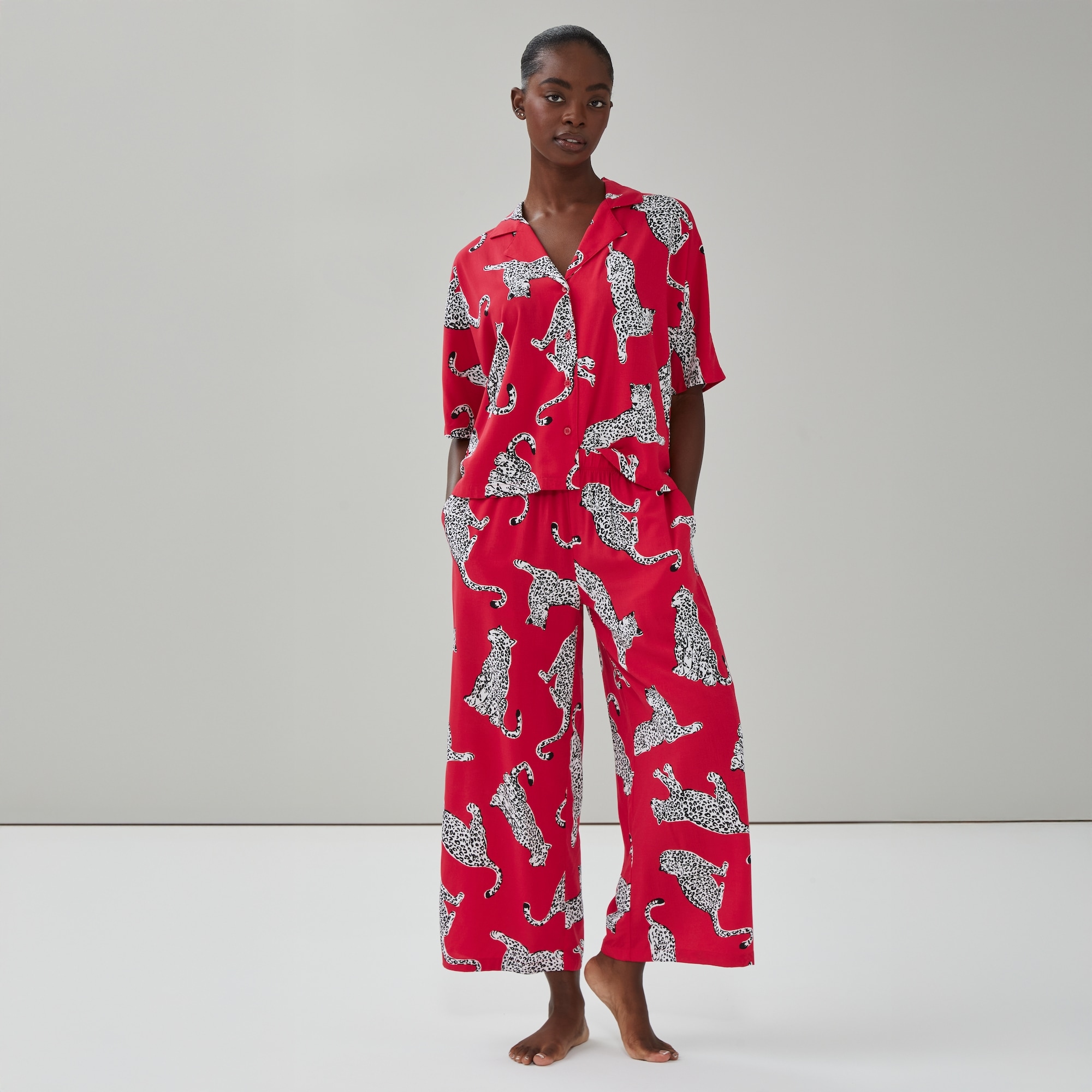 Printed Cropped Sleep Pant