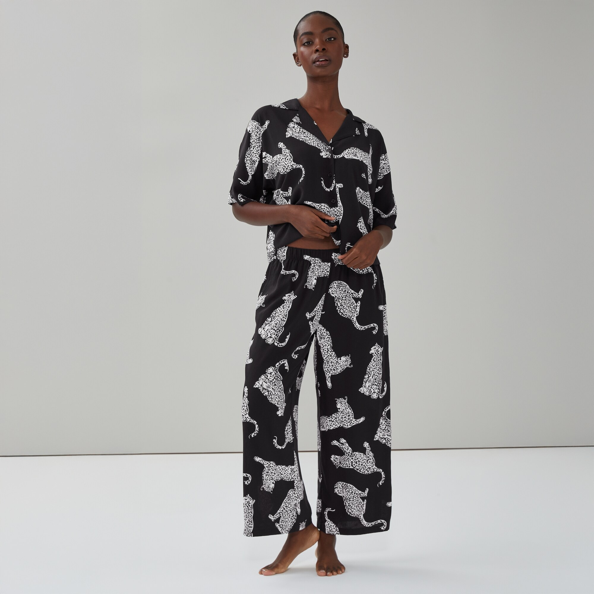 Pantalon de nuit court imprimé