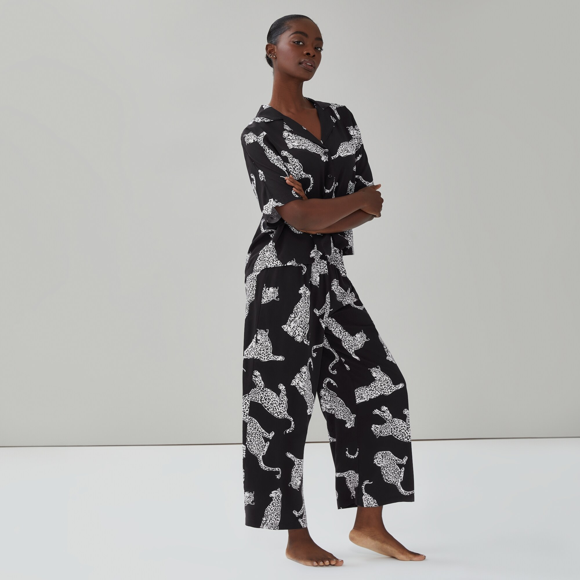 Pantalon de nuit court imprimé