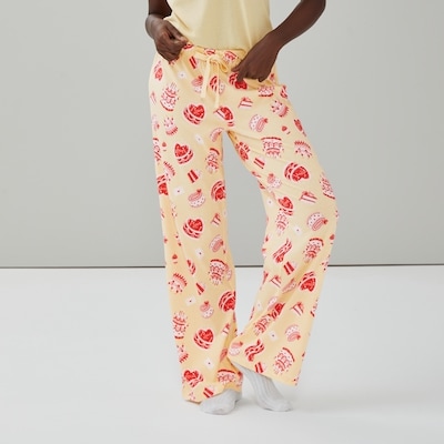 Pantalon de nuit imprimé - Jaune Pâle