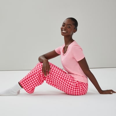 Pantalon de nuit imprimé - Rose