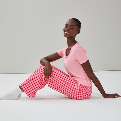 Pantalon de nuit imprimé - Rose