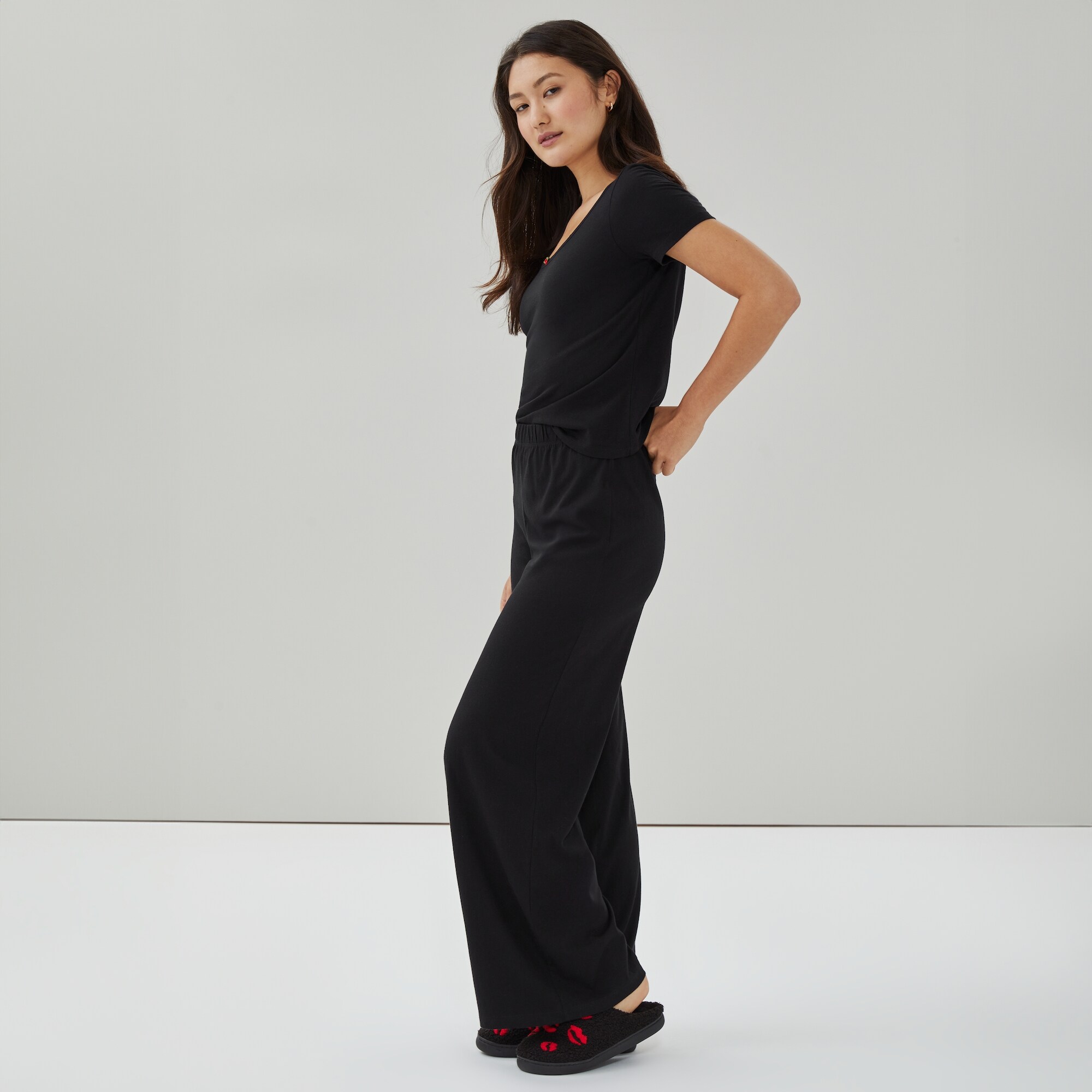 Pantalon de nuit à jambe large
