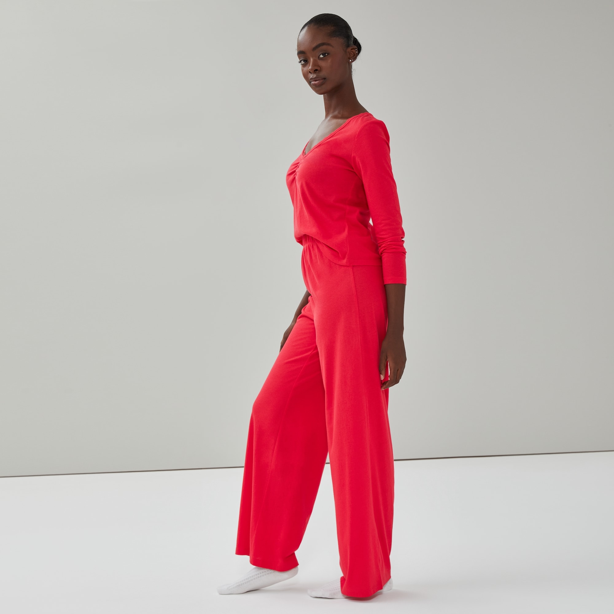 Pantalon de nuit à jambe large