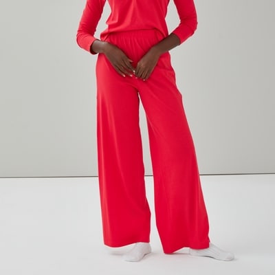Wide Leg Sleep Pant - Light Red