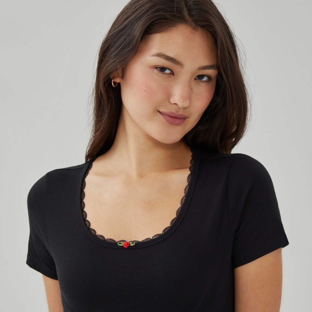 T-shirt de nuit  manches longues - Noir