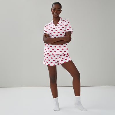 Printed 2-Piece Sleep Set - White