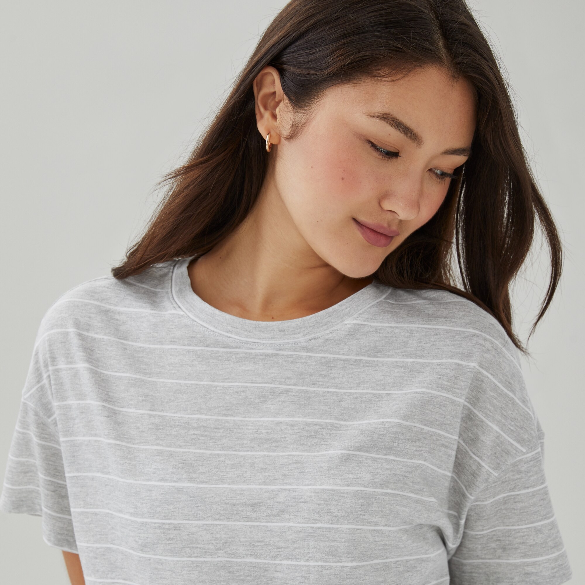 Robe de nuit ample à rayures