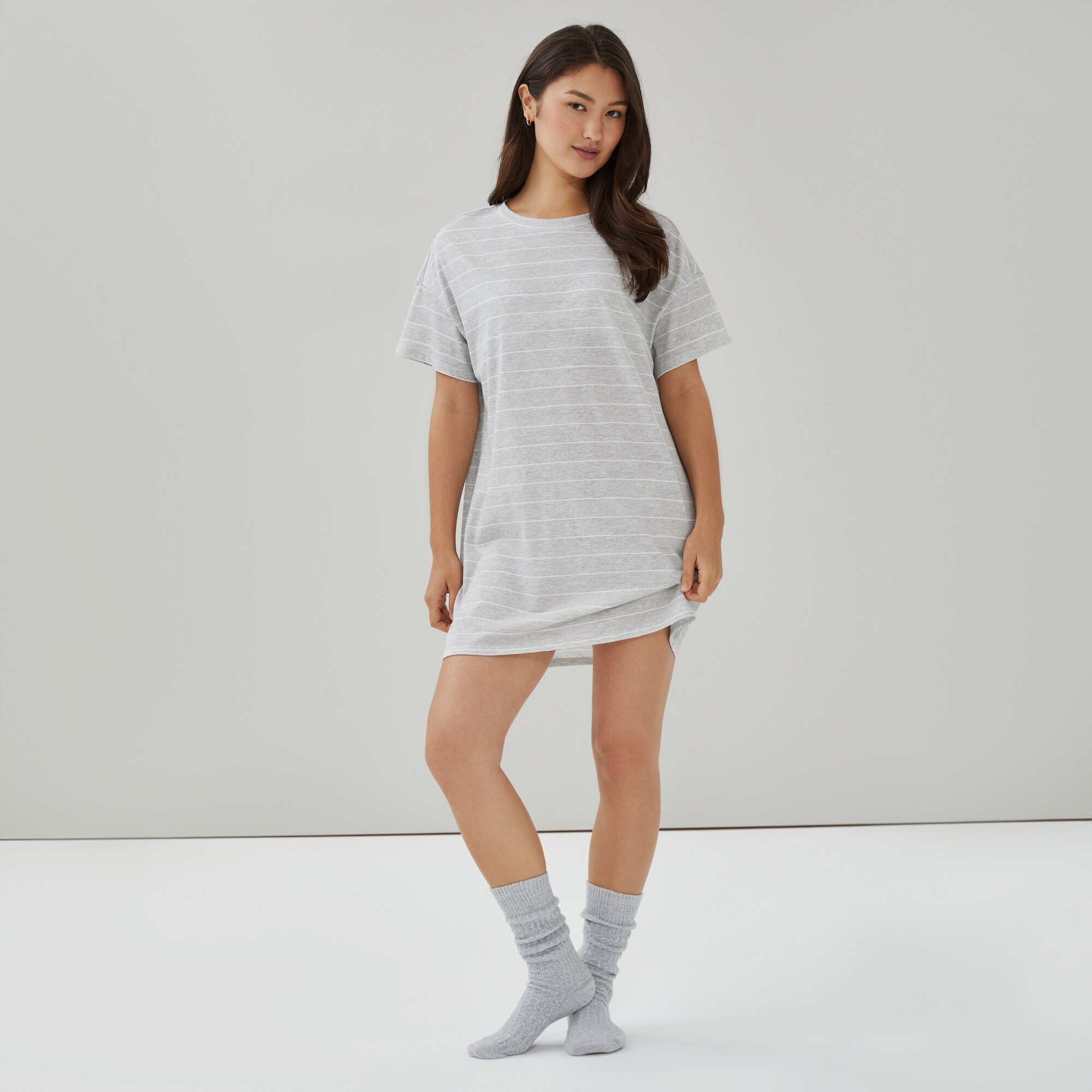 Striped Oversized Sleep Dress