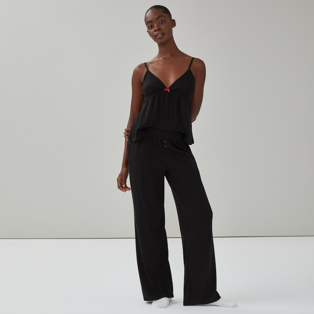 Pointelle Sleep Pant - Black