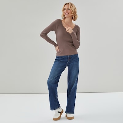 Ribbed Long Sleeve - Brown