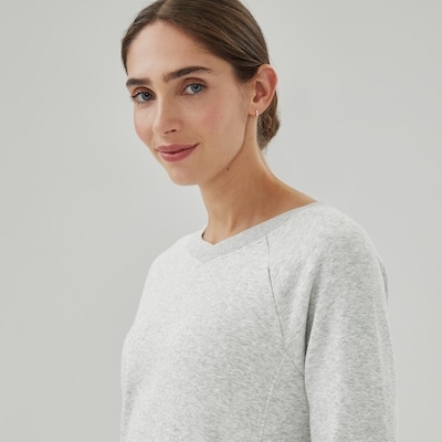 Active Fleece V-Neck Sweatshirt - Grey Mix