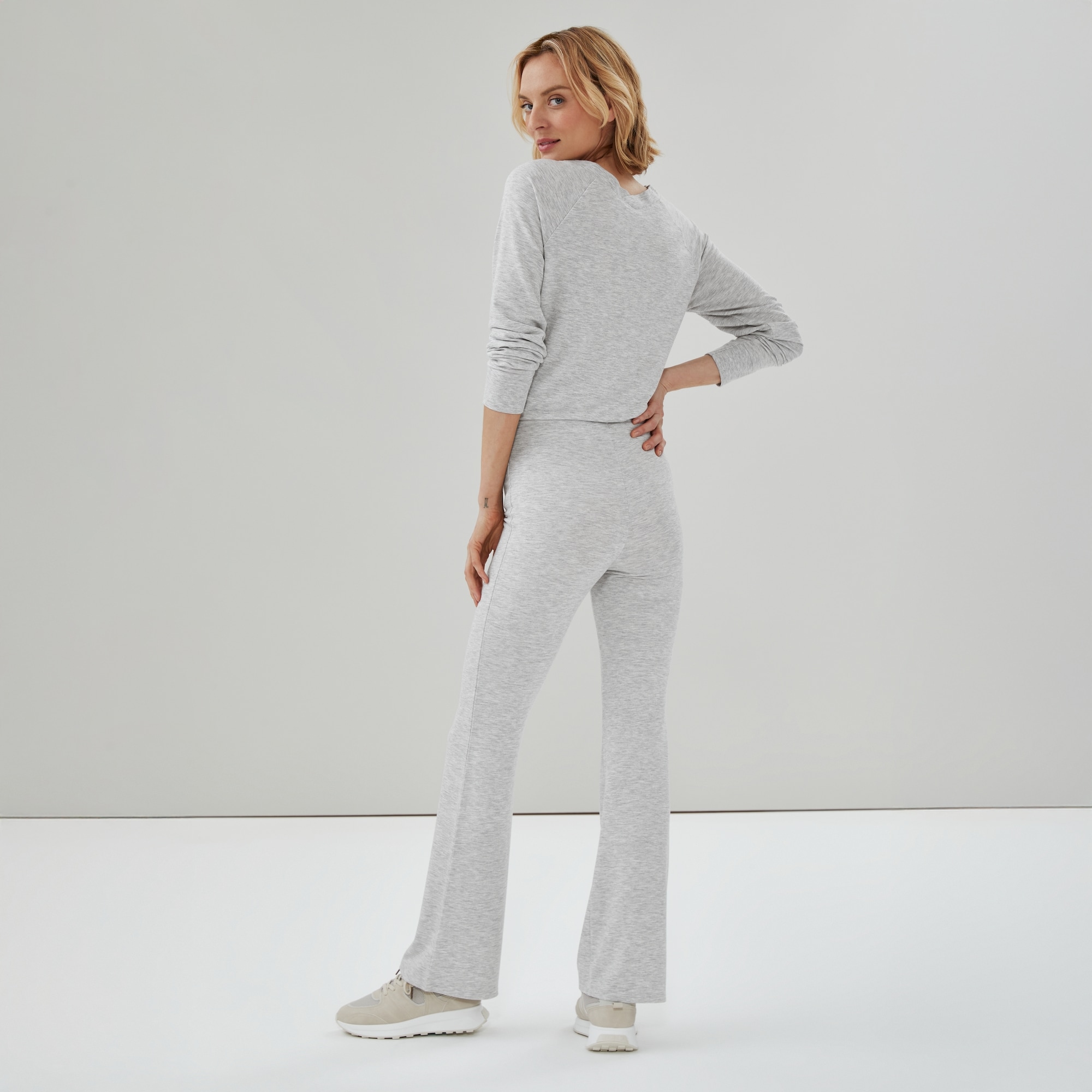 Micro French Terry Flared Pant