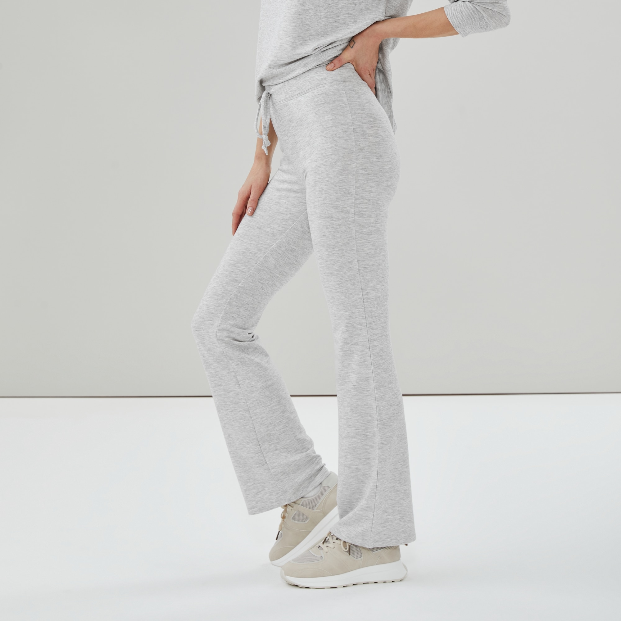 Micro French Terry Flared Pant
