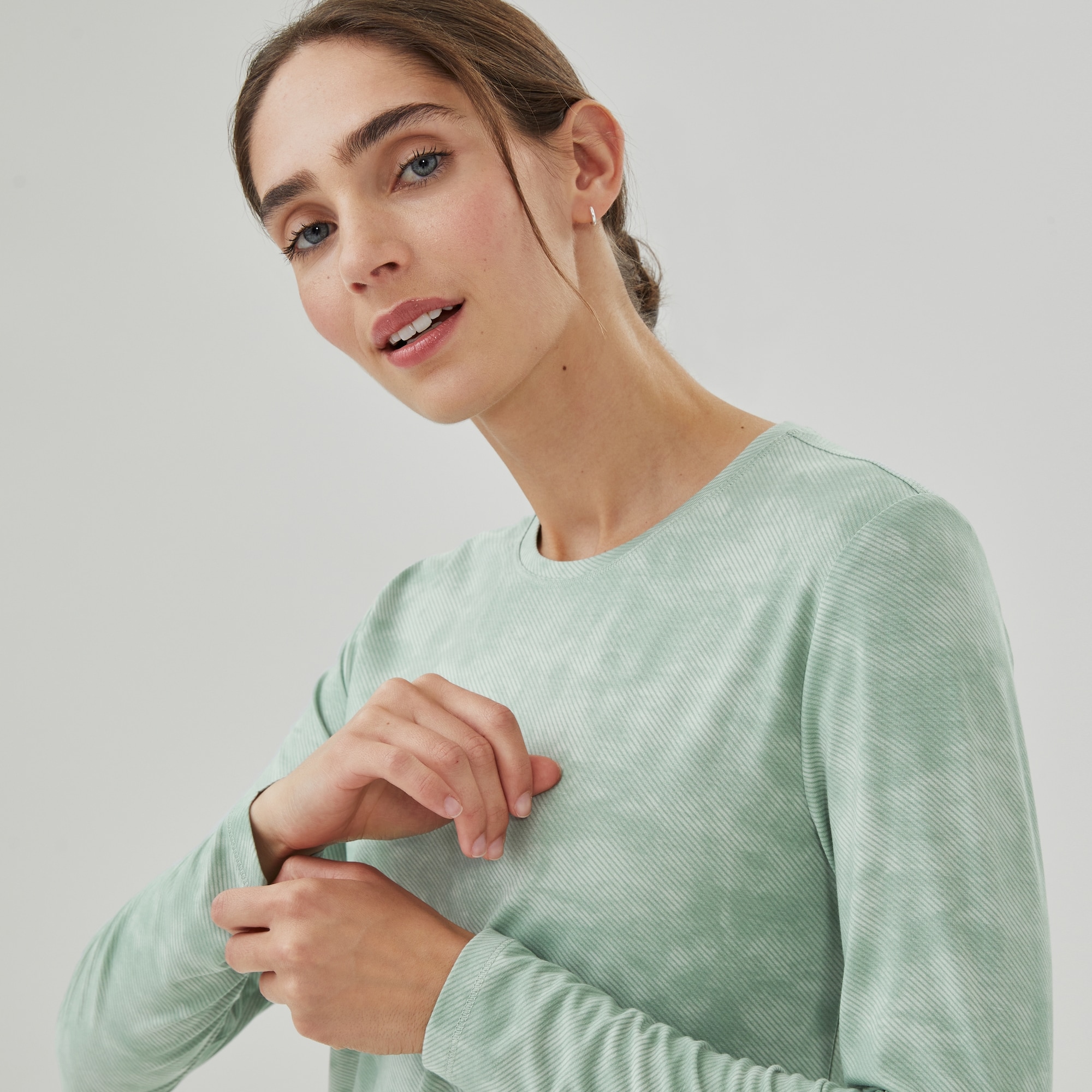 Active Moisture-Wicking Long Sleeve in Green from Joe Fresh
