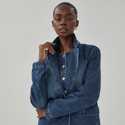 Blazer en denim - Laver Foncé