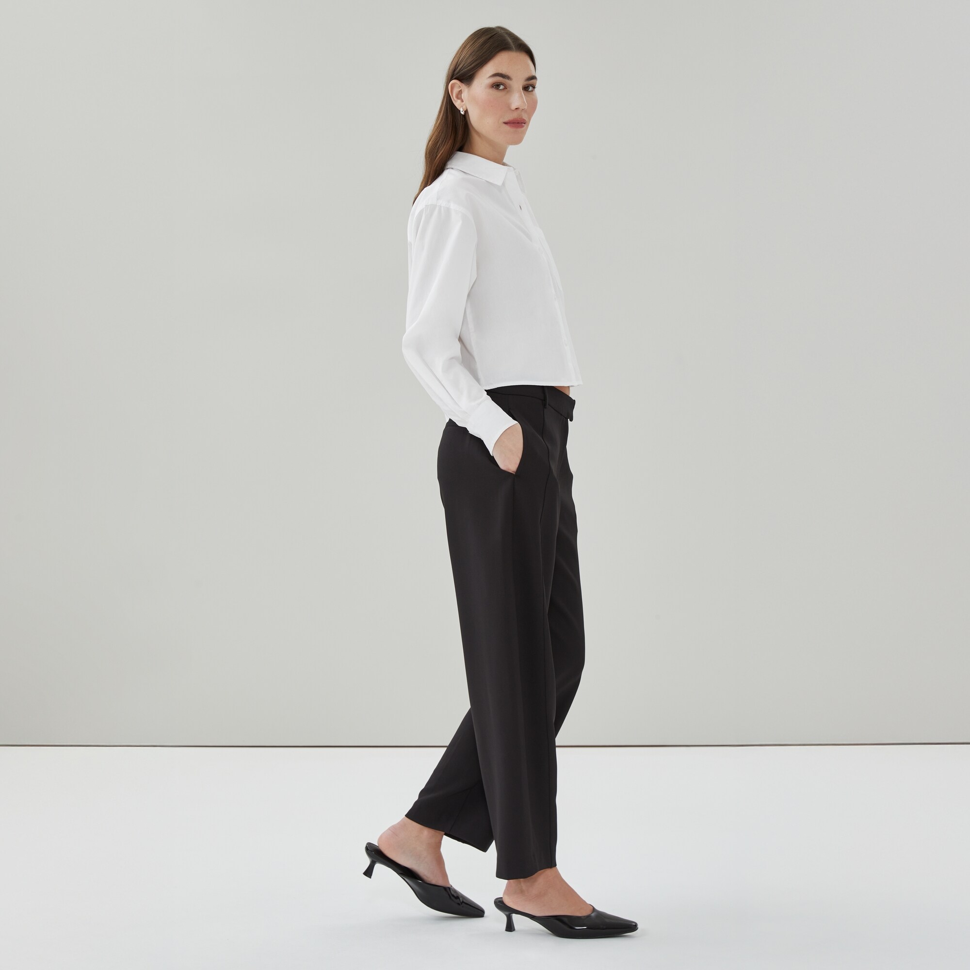 Pantalon à jambe tonneau