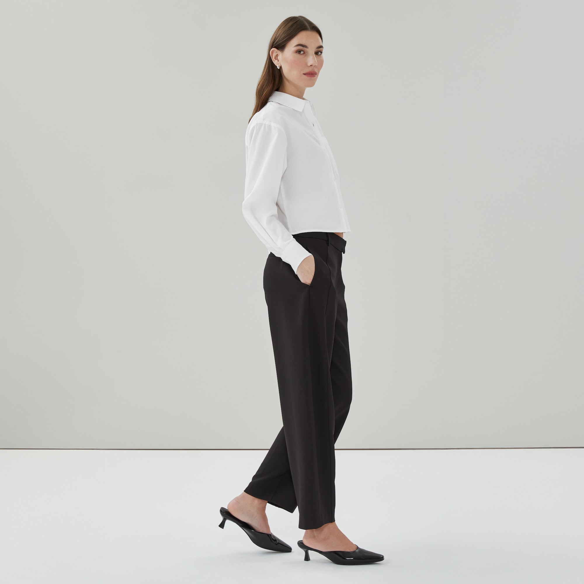 Pantalon à jambe tonneau