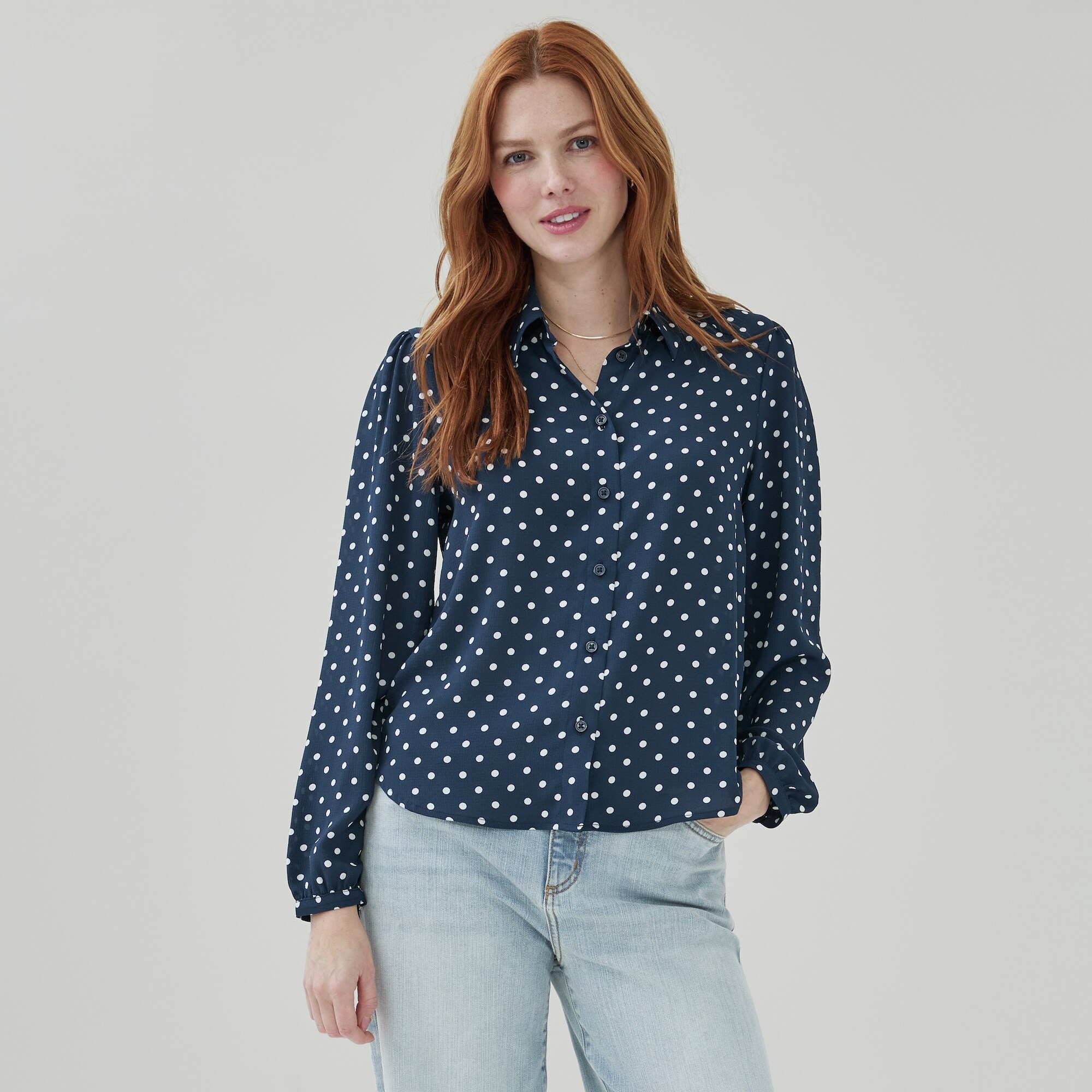 Crepe Printed Button-Up