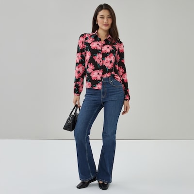 Joe Fresh Haut boutonné imprimé en crêpe 1 ea, 39,00 $/1ch