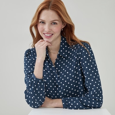 Joe Fresh Haut boutonné imprimé en crêpe 1 ea, 39,00 $/1ch