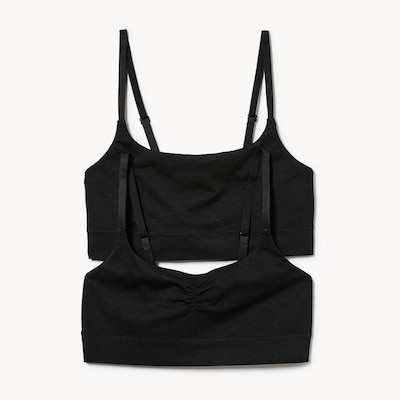 Ensemble de 2 bustiers sans couture - Noir