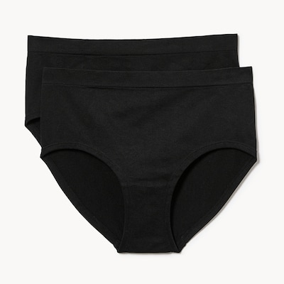 Ensemble de 2 culottes sans couture - Noir