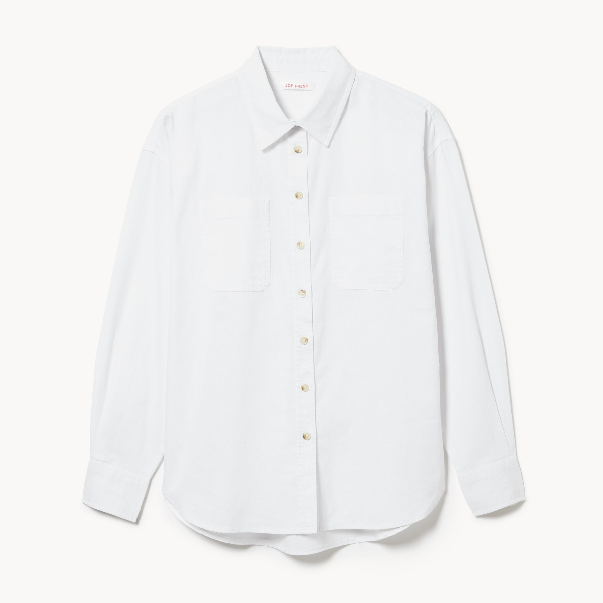 Oversized Linen Cotton Button-Up Shirt
