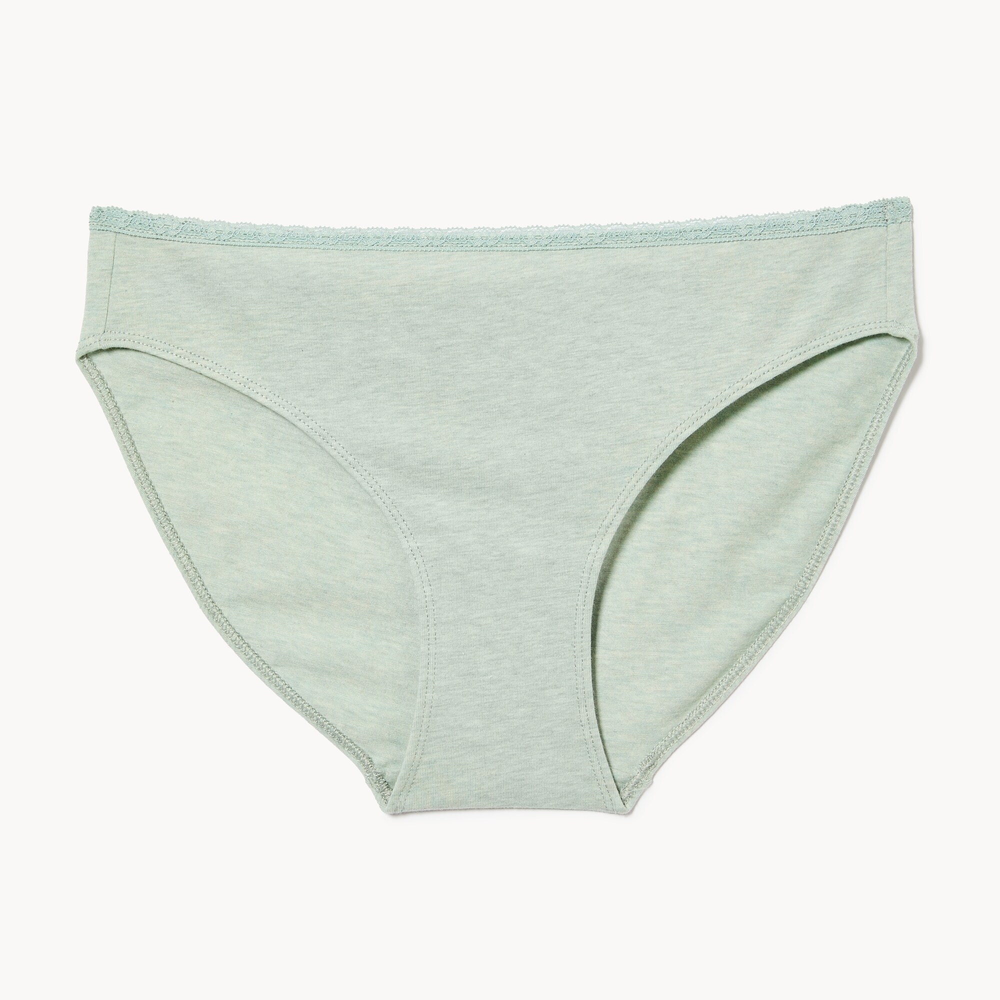 Culotte bikini à bordure en dentelle