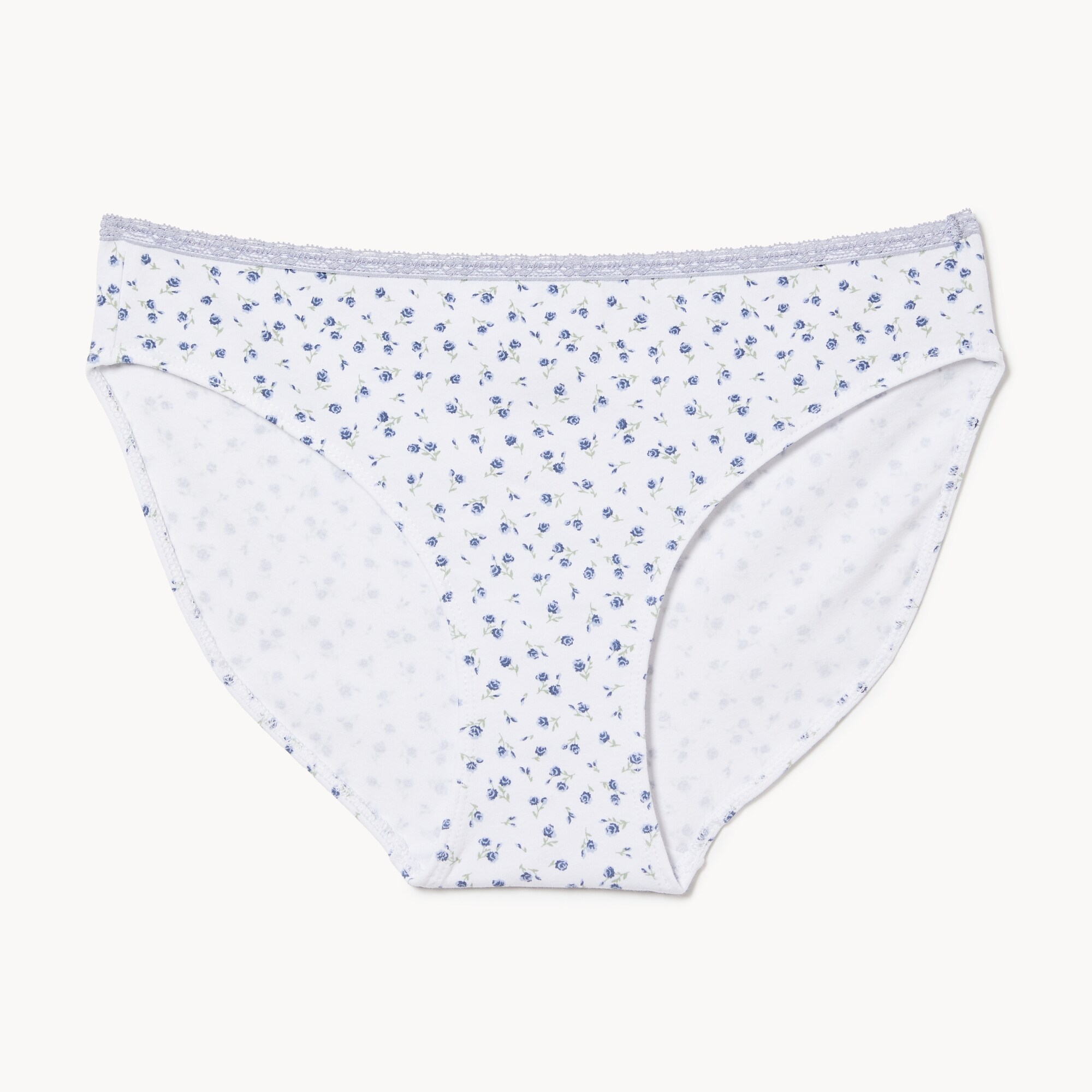 Culotte bikini à bordure en dentelle