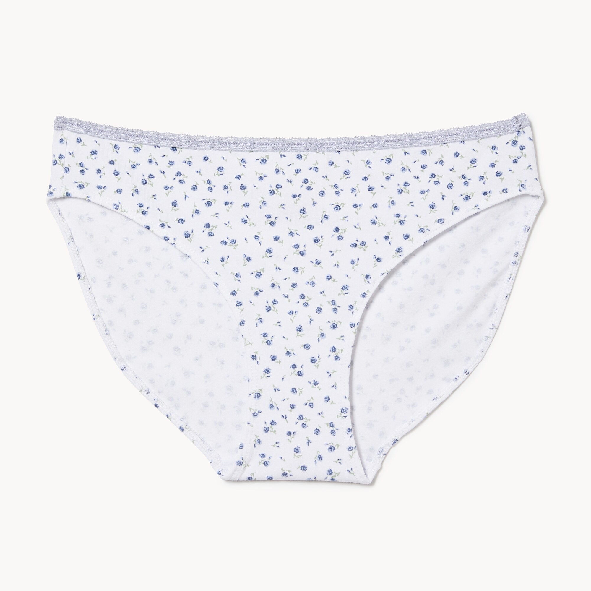 Culotte bikini à bordure en dentelle
