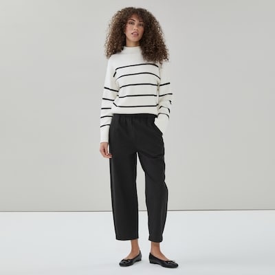 Pantalon sans attache longueur cheville - Noir JF