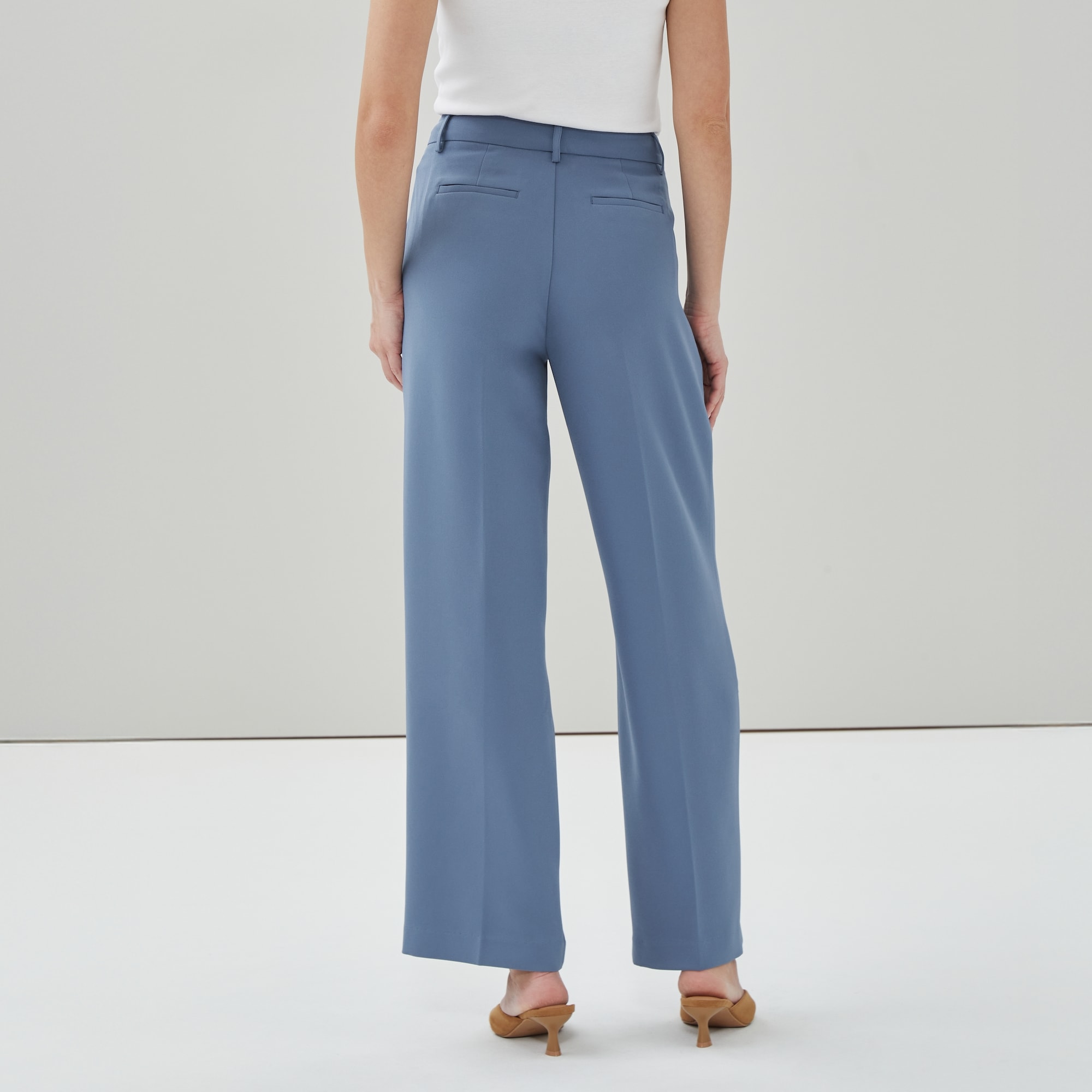 Pantalon plissé à jambe large