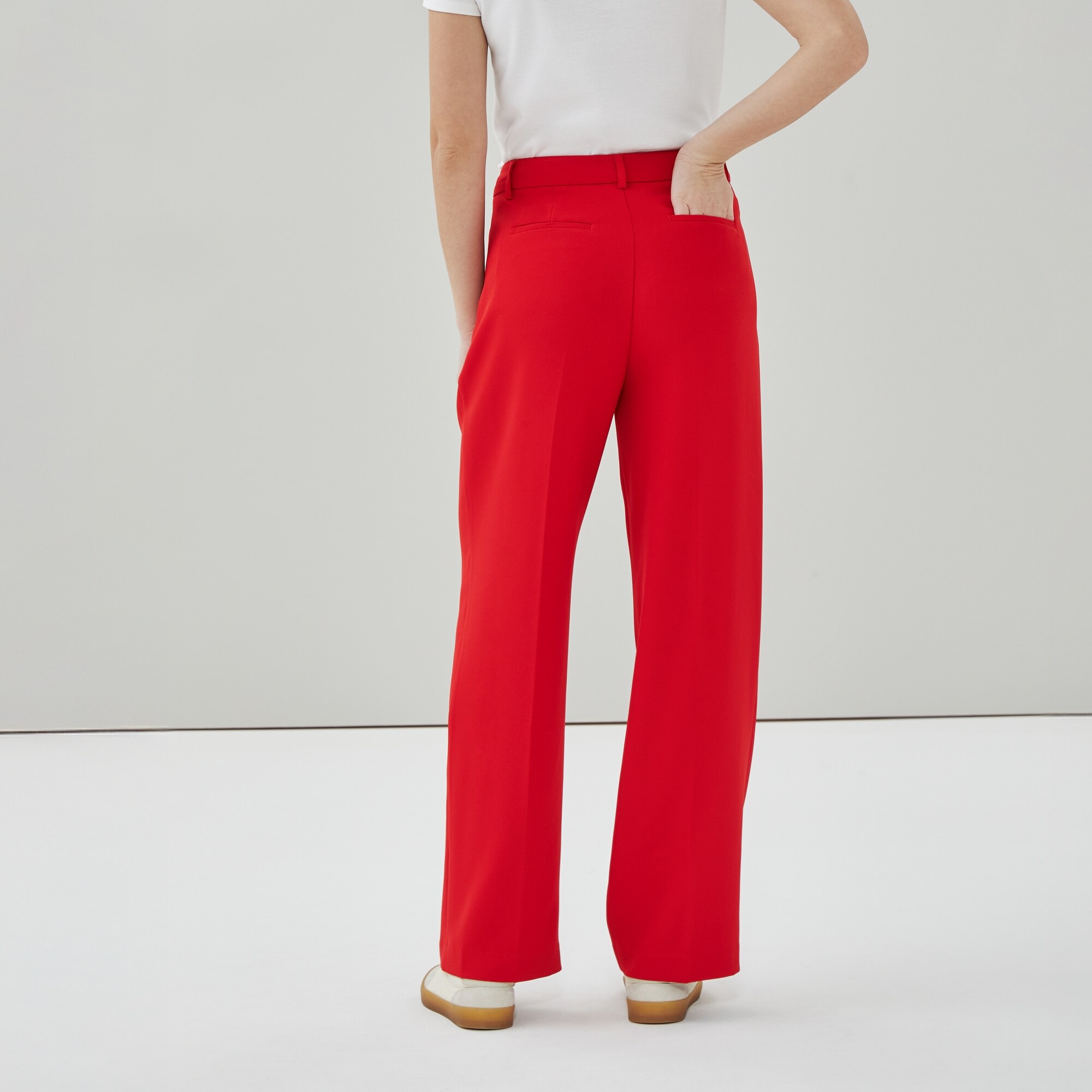 Pantalon plissé à jambe large