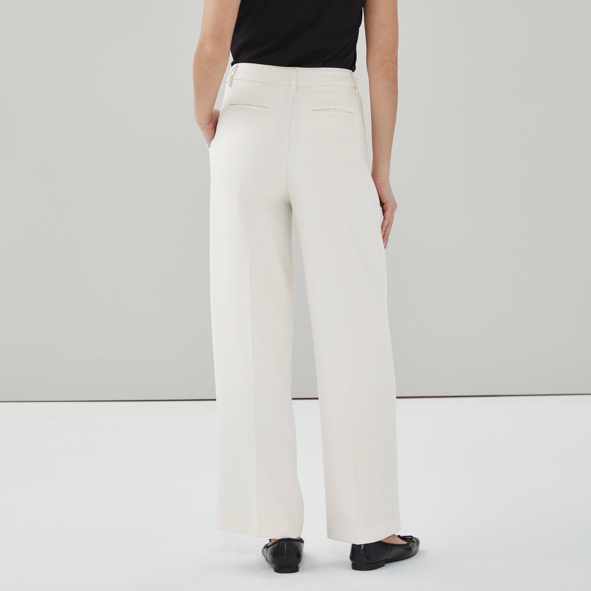 Pantalon plissé à jambe large