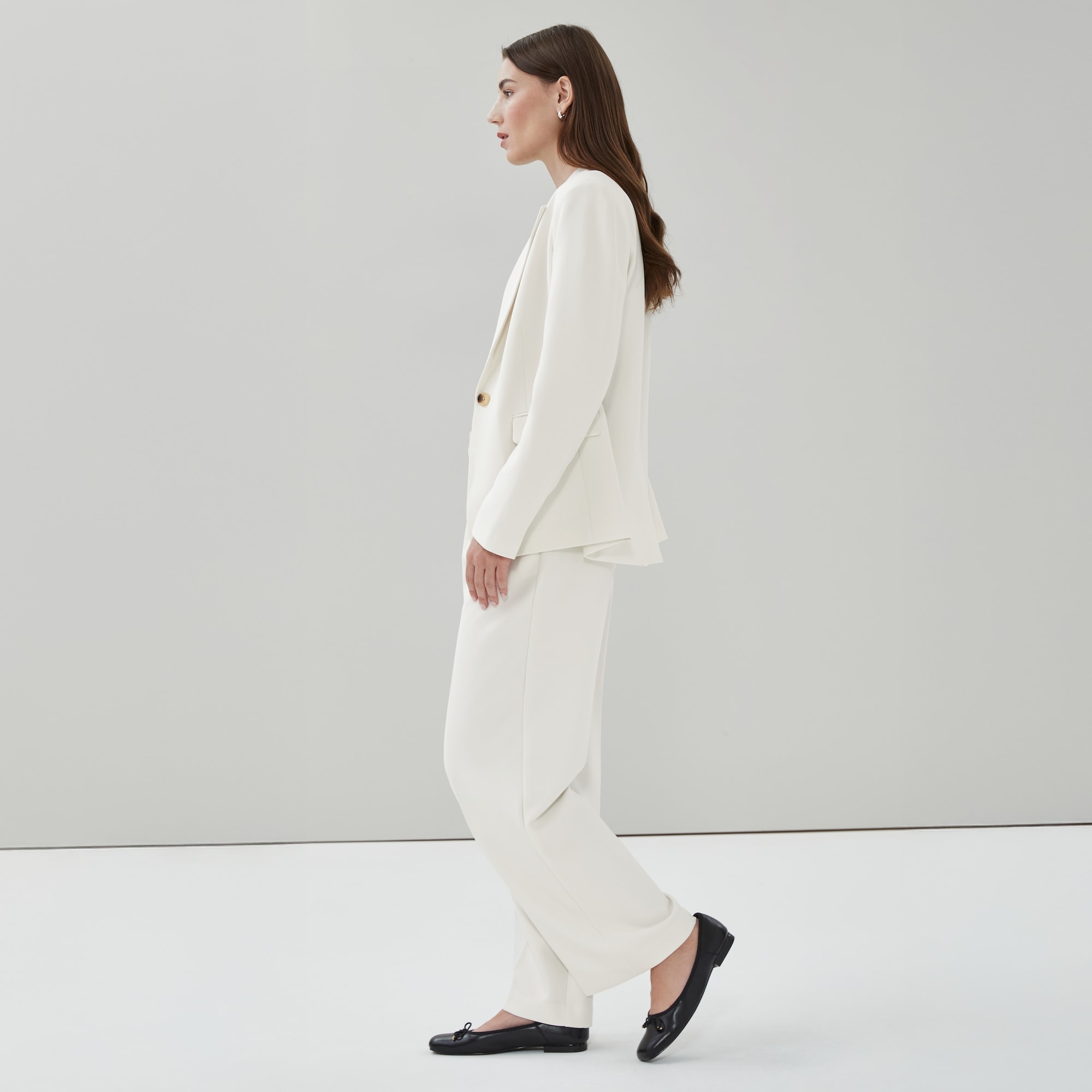 Pantalon plissé à jambe large