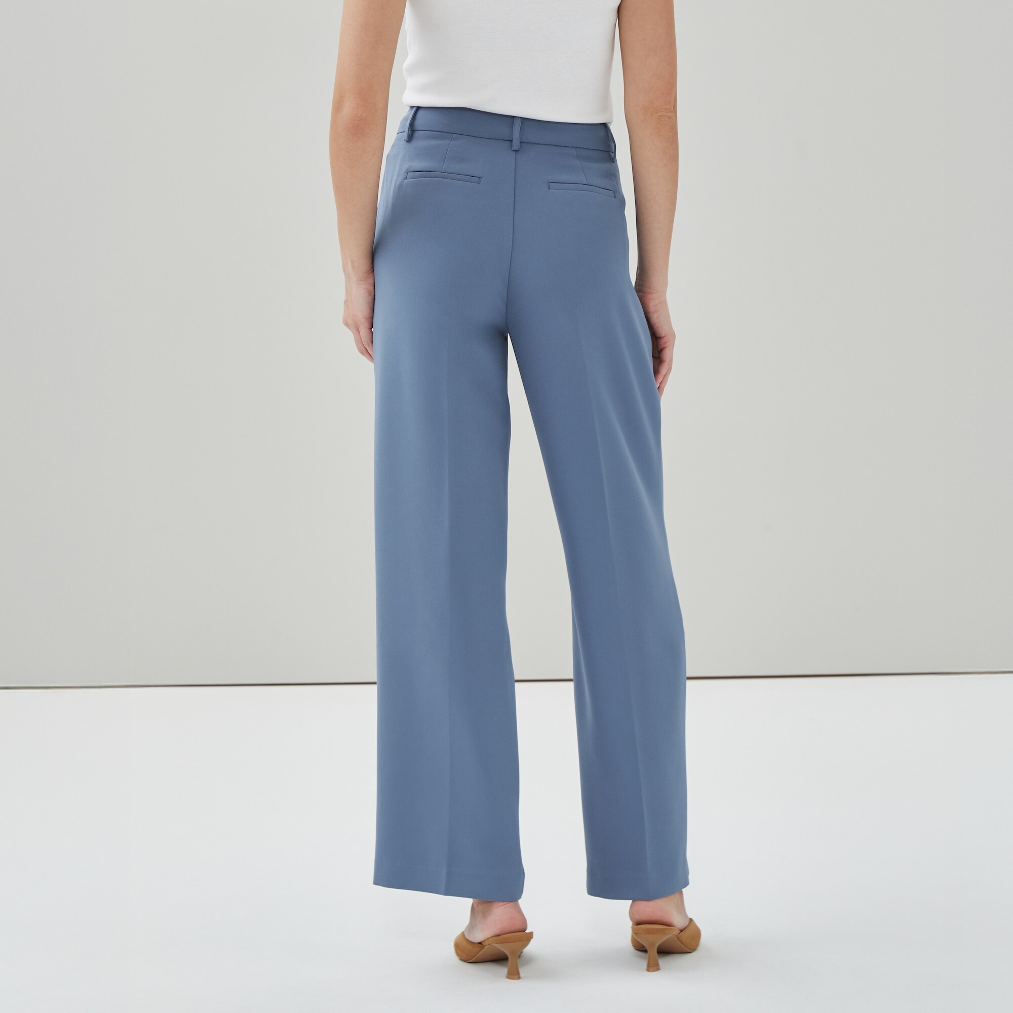 Pantalon plissé à jambe large