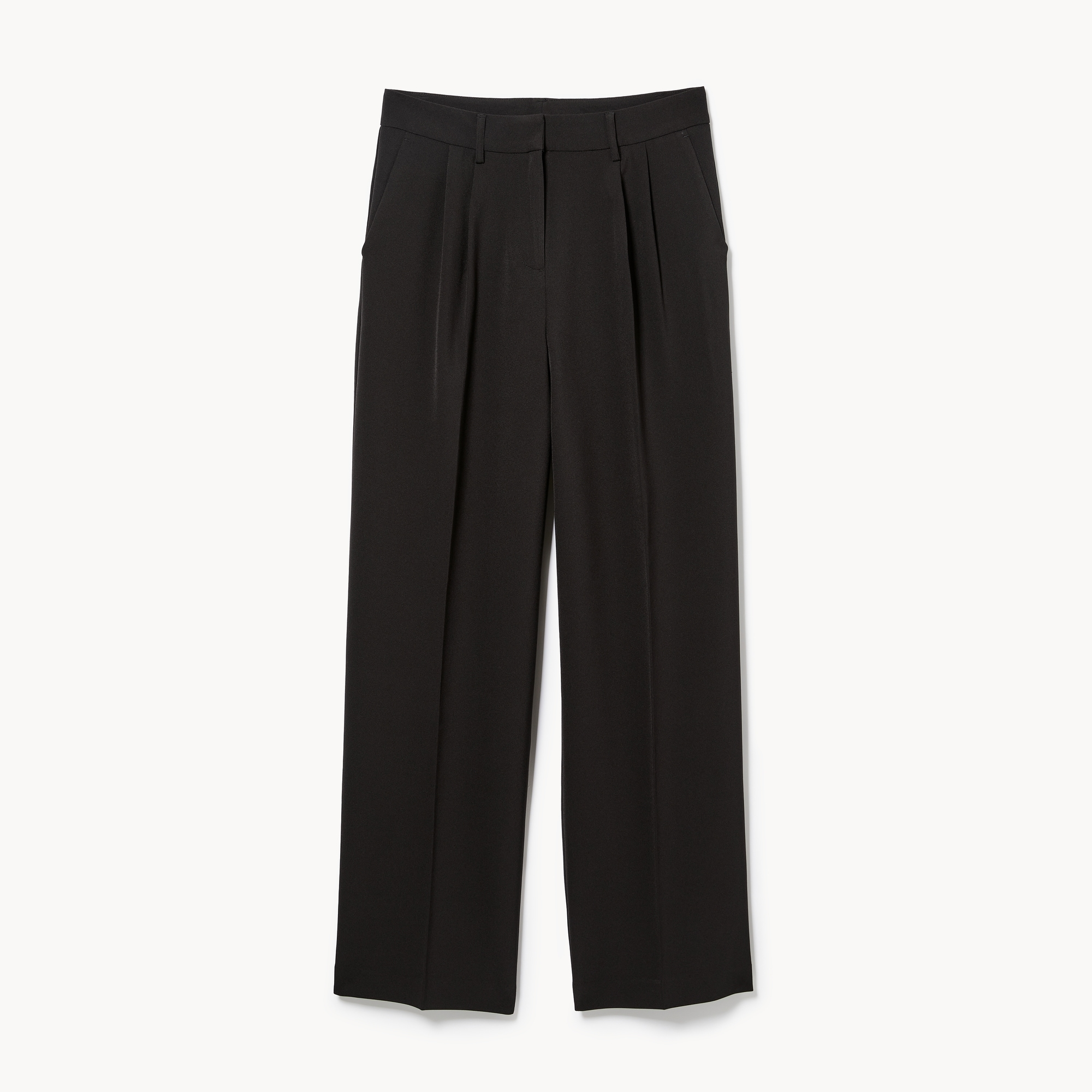 Wide Leg Pleated Trouser in JF Black from Joe Fresh