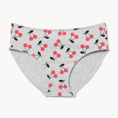 Culotte à taille basse en picot - Gris