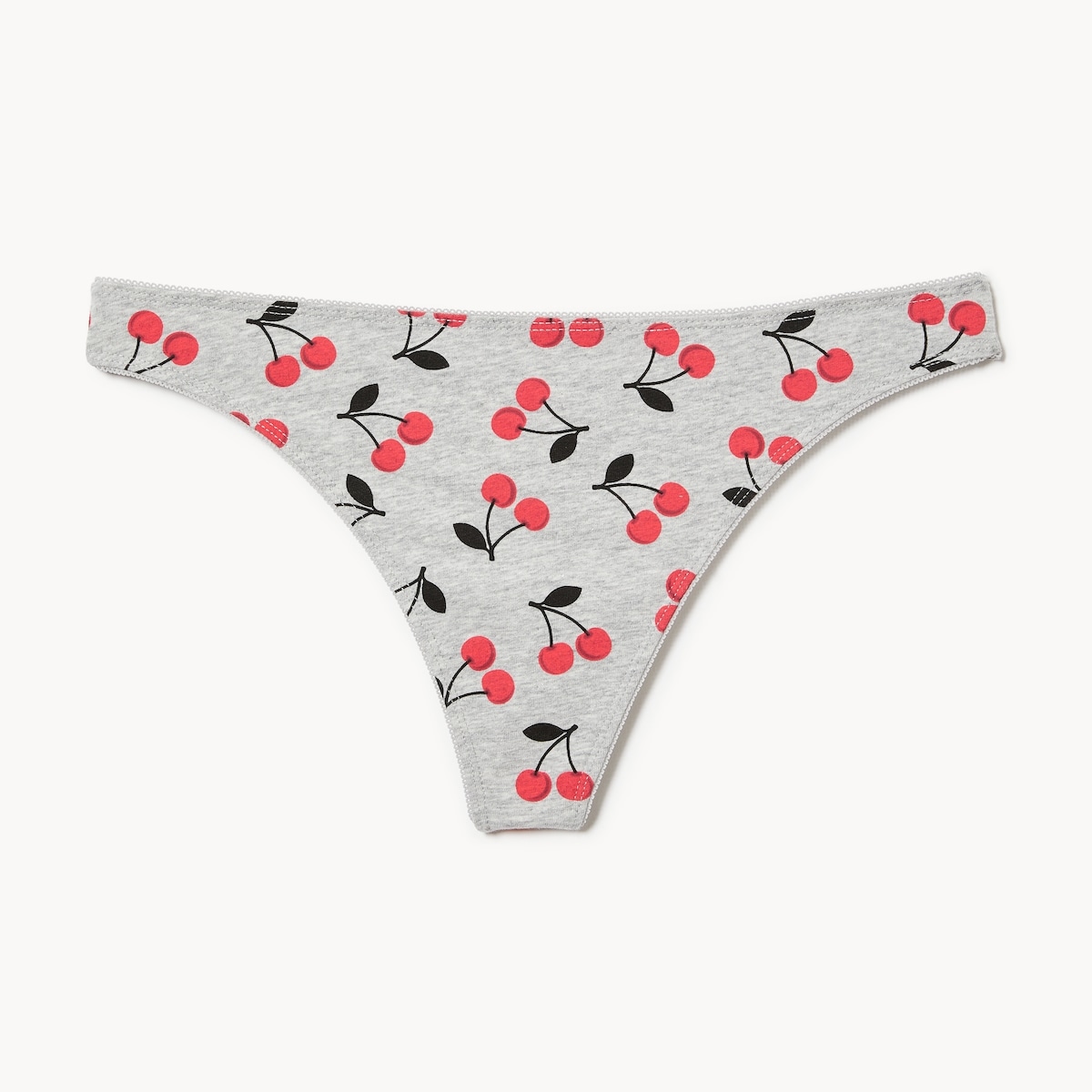 Tanga en picot - Gris