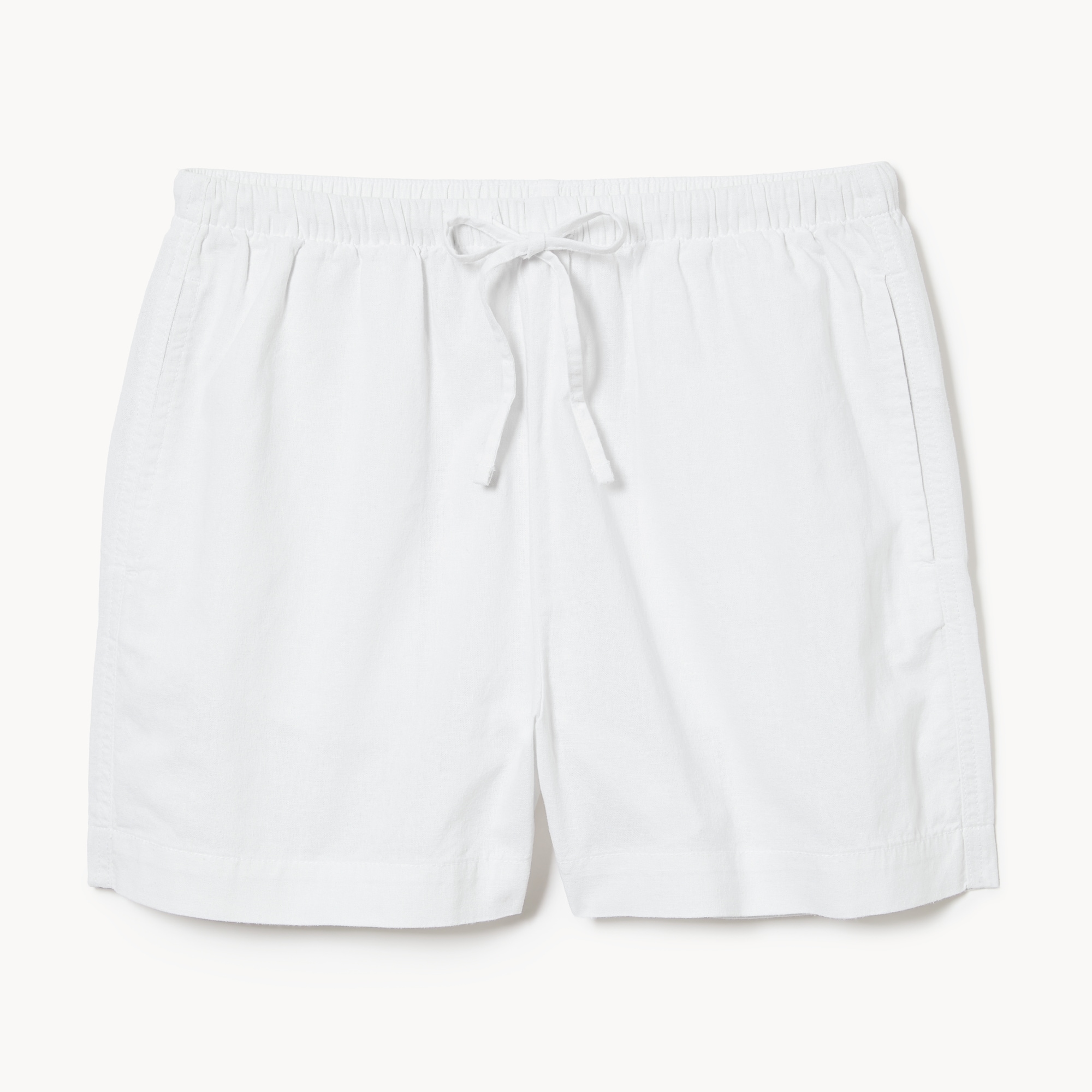 Short sans attache en lin et coton