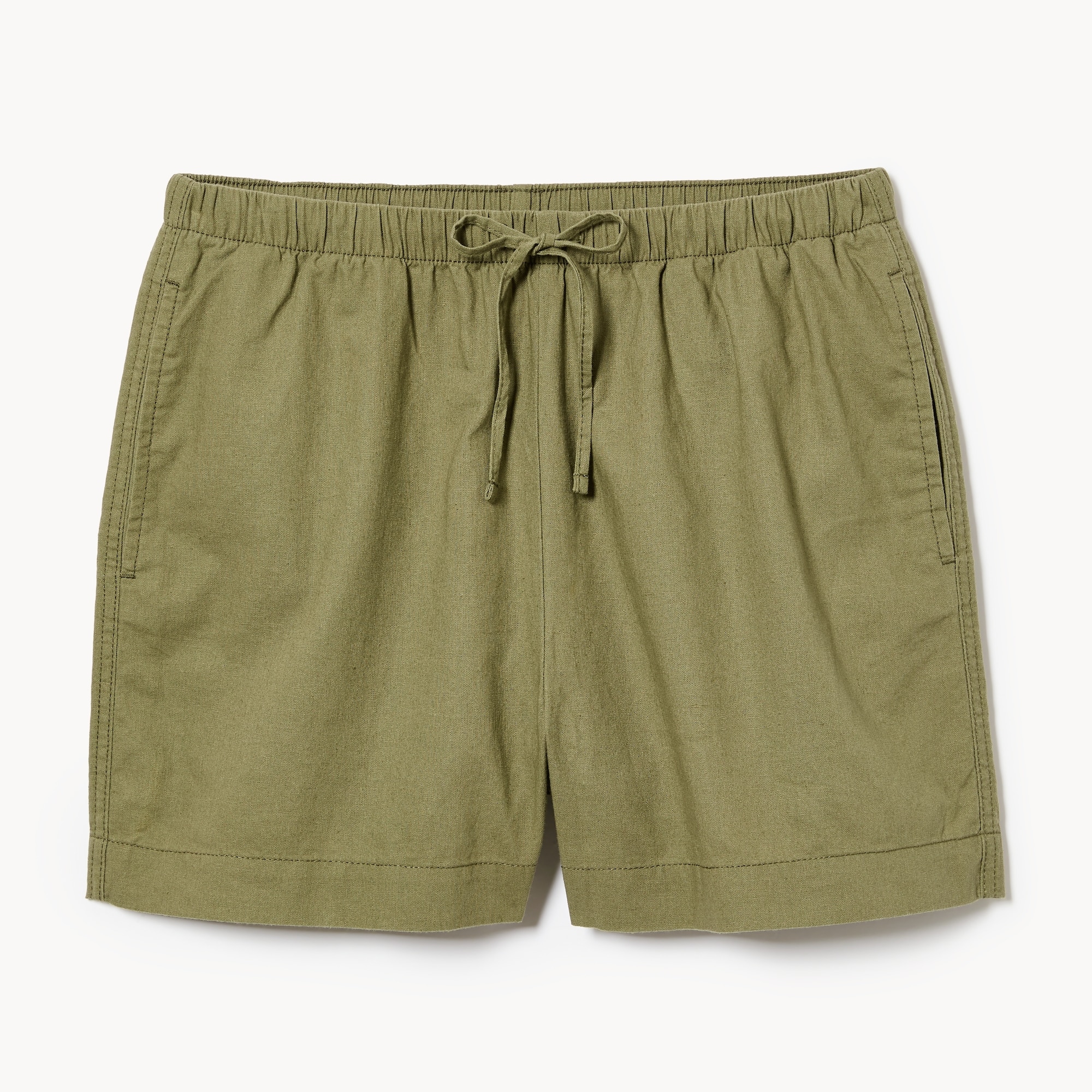 Linen Cotton Pull-On Short in Olive from Joe Fresh